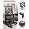 coucheta Oversized Rocking Chair Outdoor, HDPE Adirondack Rocking Chair with Wood Texture - Weather Resistant for Deck, Patio, Pool, Backyard - 4 of 4