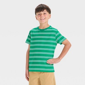 Boys' Short Sleeve Striped T-Shirt - Cat & Jack™ - 1 of 3