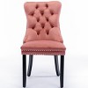 Velvet Tufted Dining Chairs with Nailhead Trim, 2-Piece Upholstered Solid Wood Chair Set for Dining Room-The Pop Home - 4 of 4