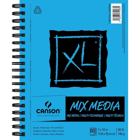 Canson 16k Xl Mix Media Page Pad Drawing Paper Watercolor Gouache And  Acrylic Sketching Spiral Bound Medium Grain 300 G 25 Sheet - Sketchbooks -  AliExpress