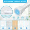 2 Pack White Tension Curtain Rod 28 to 48 Inch Pressure Spring No Drilling Bathroom Shower Closet Kitchen Use - 3 of 4