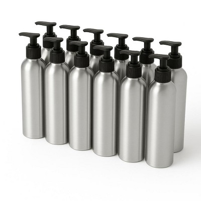 Royal Massage 8oz Bullet Round Massage Oil/Lotion/Liquid Bottle with Saddle Pump