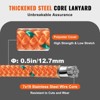 VEVOR 12.7mm Steel Core Flipline, 10ft(3m) Arborist Flipline, Flip Line for Tree Climbing with Alloy Steel Snap Hook, Orange - 4 of 4