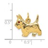 Black Bow Jewelry 14k Yellow Gold and Ruby 3D Scottie Charm or Pendant - 4 of 4