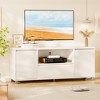 Modern White Wood TV Console Table for TVs Up to 70" - 2 of 4