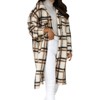 Women's Plaid Lapel Long Sleeve Button Down Shirts Oveisized Jacket Coats With Front Pockets - 3 of 3