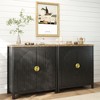 Fredees 31.5-Inch Farmhouse Wood Sideboard with Adjustable Shelves and 2 Fluted Doors – Suitable for Living Room, Dining Room, Bedroom, or Entryway. - 4 of 4