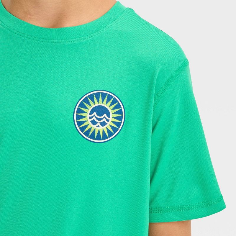 Boys' Short Sleeve 'Wave Rider' Graphic T-Shirt - All In Motion™ Green, 3 of 5