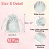 Unique Bargains Satin Drawstring Party Favor Bags Gift Bags for Birthday Candy - 2 of 4