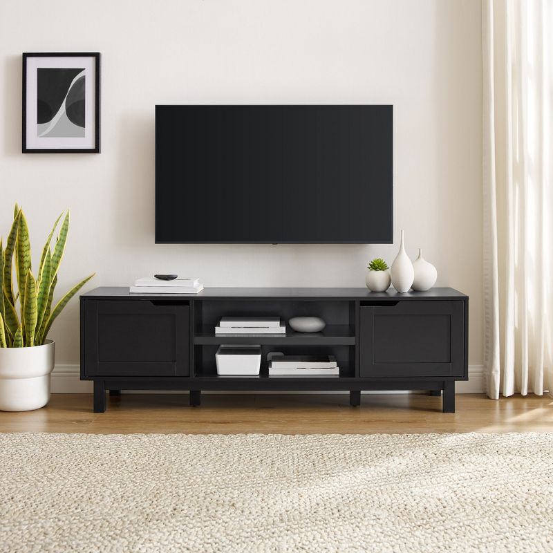 Modern Transitional 2 Door Storage TV Stand for TVs up to 65" - Saracina Home, 5 of 15