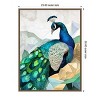 Amanti Art Animal Watercolor Art Bird Peacock by Justyna Jaszke Framed Canvas Wall Art - 3 of 4