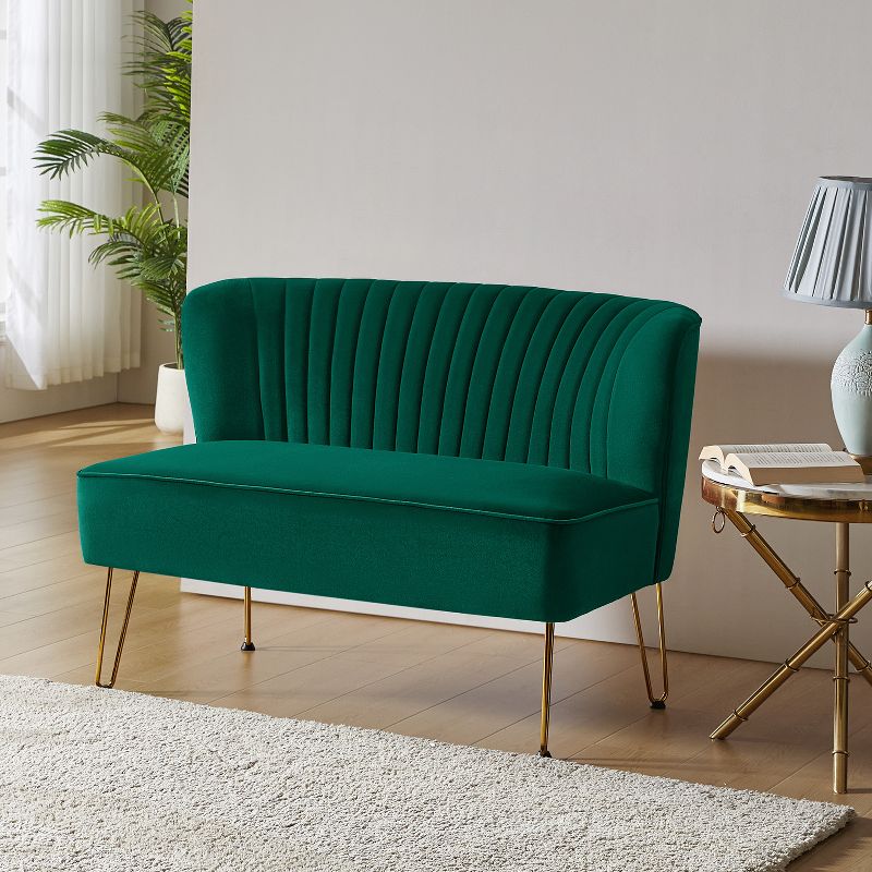 Ainhoa 45" Contemporary  Solid and Manufactured Wooden Frame Loveseat | ARTFUL LIVING DESIGN, 3 of 14