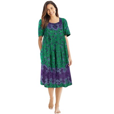 Only Necessities Plus Size Mixed Print Short Lounger