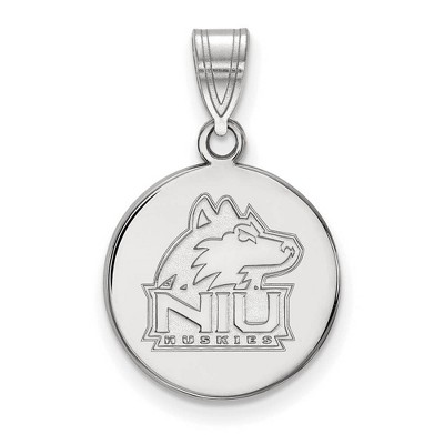 Black Bow Jewelry 14k White Gold Northern Illinois Huskies NCAA Medium Pendant