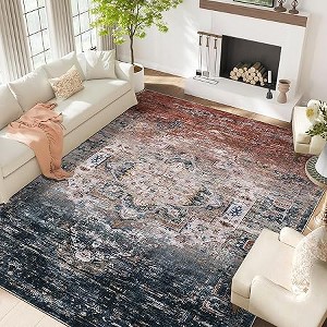 Area Rugs, Large Rugs for Living Room Ombre Vintage Distressed Bedroom Rug, Soft Non Slip Area Rug for Room - 1 of 4