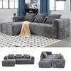 MOONMISS 98.42-inch modular sectional sofa, modern modular L-shaped sofa with chaise longue - 3 of 4