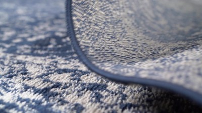 Handmade Reversible Synthetic Navy Blue 4' x 6' Area Rug