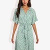 Anna-Kaci Women's Collar V-Neck Button Down Floral Print High Low Dolman Short Sleeve Midi Fashion Dress - 2 of 4