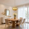 Parrot Uncle 	20" 6-Light Gold Modern Chandelier Ceiling Light Adjustable Wood Pendant Lamp - 2 of 4