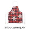 Unique Bargains Christmas Aprons Linen Red Black Beige 21.65"x26.77" 1 Pcs - 3 of 4