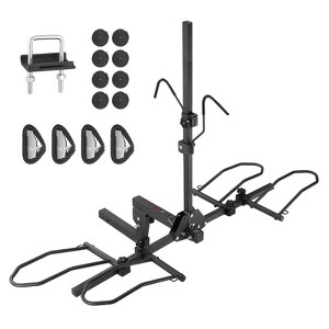 VEVOR Hitch Mount Bike Rack, 2-Bike Platform Style, 160 LBS Max Capacity Bike Rack Hitch for 2-inch Receiver, with Tires up to 5" Wide,Black - 1 of 4