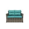 WestinTrends 6-Piece PE Rattan Wicker Outdoor Patio Conversation Sofa Set - 4 of 4