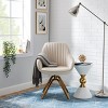 Art Leon Comfortable Velvet Swivel Accent Armchair with Golden Legs - 4 of 4