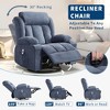 RONSHIN 360° Swivel Rocker Recliner with Heat & Massage | Power Glider for Big & Tall Adults | with USB Charge Port, Remote, Cup Holders & Pockets - 4 of 4