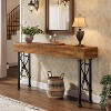 Tribesigns 55" Farmhouse Console Table for Entryway, Industrial Entryway Sofa Table for Hallway, Entry, Foyer, Solid Wood Tabletop,Rustic Brown - 4 of 4