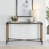 Uttermost Braddock 52"W x 32"H Coastal Console Table Black Iron Frame with Rope Accents and Beveled Mirror Top - 2 of 4