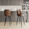 Emma and Oliver 2 Pack Metal Barstool with Swivel Bucket Seat - 2 of 4