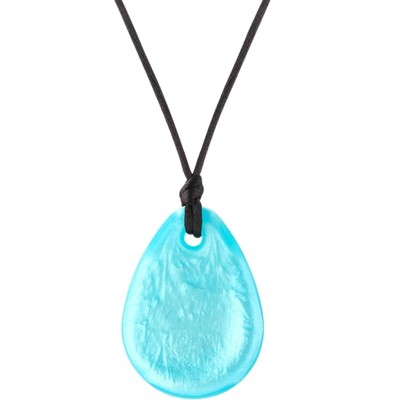 Chewigem Raindrop Chewable Pendant, Blue Shimmer