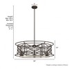 Hunter 30" Langwood Chandelier Onyx Bengal Metal Ceiling Light, 6 Bulbs, Dimmable, Dry Rated, Elegant Design - 2 of 2