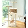 Armarkat 72" Beige Real Wood Cat Tree With Spacious Condo, Scratching Post A7202 - 3 of 4