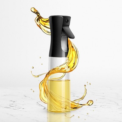 Set of 2 Black Glass Oil Sprayer Bottles 300ml