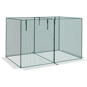 Outsunny Crop Cages for Garden, Plant Protectors from Animals, with Zippered Door, Storage Bag and 6 Ground Stakes - 1 of 4