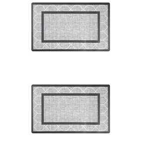 Unique Bargains Geometric Patterns Non-Slip Machine Washable Kitchen Floor Mats - 1 of 4