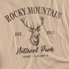 Rocky Mountain National Park Elk Icon Adult T-Shirt Sand - 2 of 4