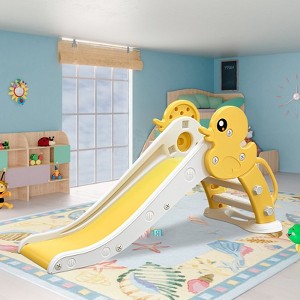 Kids Baby Couch Slide for Toddler 1-3, Sofa Slide Add-on Attachment with Secure Base Guardrail Gentle Slope Extended Buffer Zone Fun Duck Design - 1 of 4