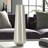 Tall Metal Floor Vase - Iron Decorative Vase for Modern Home & Office Decor - Minimalist Glam Accent for Living Room, Bedroom & Entryway - 24" White - 3 of 4