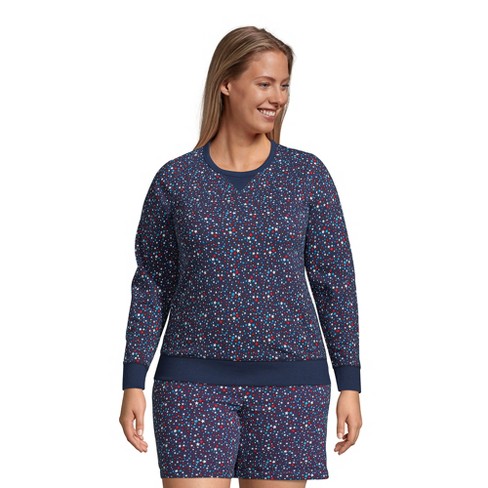 Lands' End Women's Plus Size Serious Sweats Raglan Sweatshirt - 3x