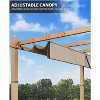 Outdoor Aluminum Pergola, Metal Freestanding Shelter with Adjustable Sun Shade Canopy, Reinforced Frame Outdoor Shelter for Patios - 3 of 4