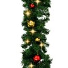vidaXL Waterproof Christmas Garland with Energy-efficient LED Lights and Baubles, 66 ft Green PVC Decor for Indoor/Outdoor - 4 of 4