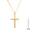 Steeltime men's 24" sterling silver crucifix pendant. Color Options: Silver, Gold - 3 of 3