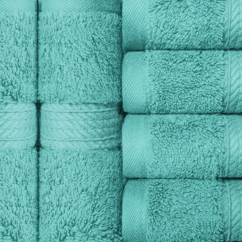 Premium Cotton 800 GSM Heavyweight Plush Luxury 6 Piece Face Towel/ Washcloth Set by Blue Nile Mills, 6 of 9