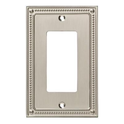Franklin Brass Classic Beaded Single Decorator Wall Plate Nickel
