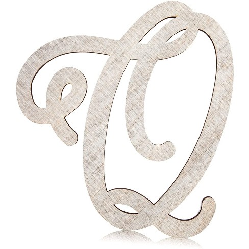 Wooden Monogram Letter m Large or Small, Unfinished, Cursive Wooden Letter  Perfect for Crafts, DIY, Weddings Sizes 1 to 36 