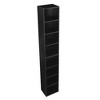 8-Tier Media Tower Rack Bookcase Display Bookshelf, Slim Storage Cabinet With Adjustable Shelves For Home Office, Black - 3 of 4