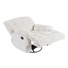Swivel Glider Chair, Upholstered Glider Chair With Armrests, Comfortable 360 Degree Swivel Chair, Padded Seat, Modern Swivel Chair - 4 of 4
