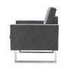 Set of 2 Idmon Contemporary Tufted Wooden Upholstered Club Chair with Metal Legs for Bedroom and Living Room Club Chair| ART OF LIVING DESIGNS - 3 of 4